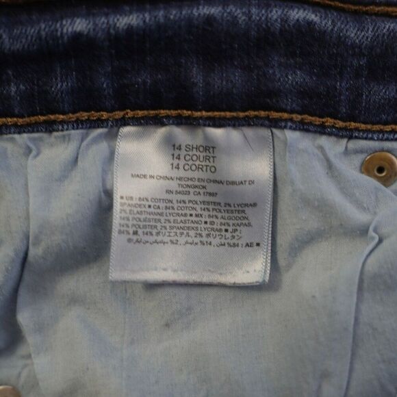Old Navy Curvy Profile Blue Denim High Rise Jeans 14S 35/29 Whiskering - Picture 7 of 7